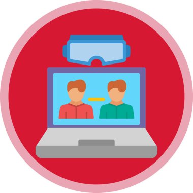 çevrimiçi konferans vektör illüstrasyonu