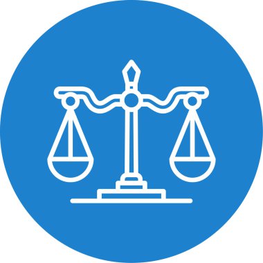 Adalet Ölçekleri simgesi web basit illüstrasyon