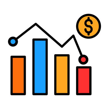 Ölçümleme, iş analizi vektör çizgisi simgesi