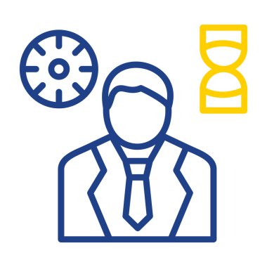 İş ve ofis hattı ikonu. vektör illüstrasyonu