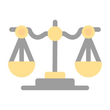 Adalet Ölçekleri simgesi web basit illüstrasyon