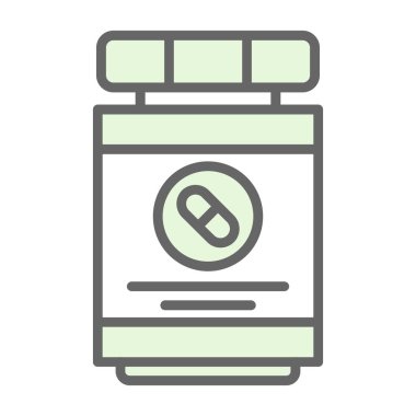 Antibiyotik ilaç şişesi vektör çizimi