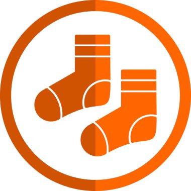 iki çorap düz simgesi, vektör illüstrasyonu