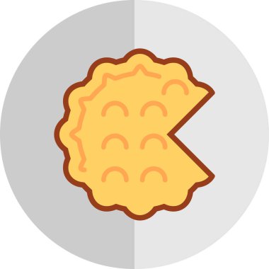 çerez düz vektör simgesi