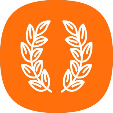 Defne çelengi ağ vektör simgesi