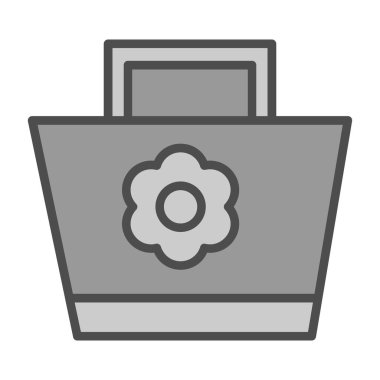 çiçek vektör çizgisi simgesi