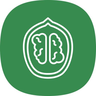 Ceviz. Web simgesi basit illüstrasyon