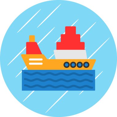 ship icon, vector illustration simple design