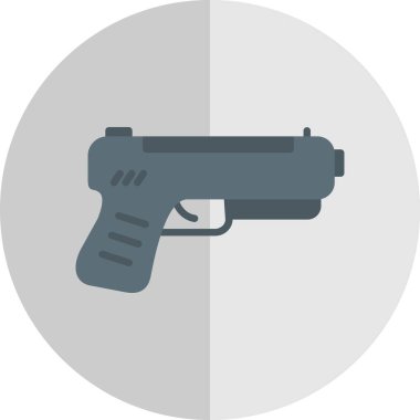 silah simgesi, vektör illüstrasyonu basit tasarım