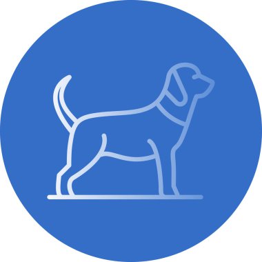 köpek simgesi, vektör illüstrasyonu basit tasarım