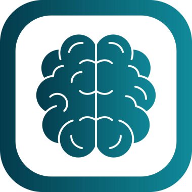 Beyin simgesi, vektör illüstrasyonu 