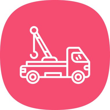 Çekici Araç simgesinin vektör illüstrasyonu 