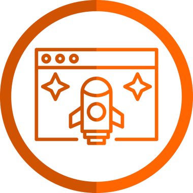 başlangıç düz simgesi, vektör illüstrasyonu 