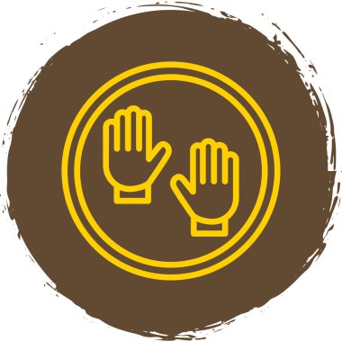 Eldivenler web simgesi vektör illüstrasyonu 