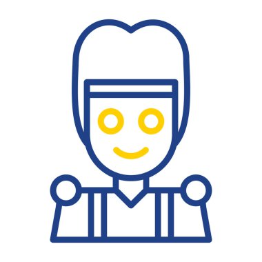 İnsan yüzü ikon vektör çizimi tasarımı