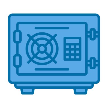 Güvenli kutu simgesi, vektör illüstrasyonu basit tasarım