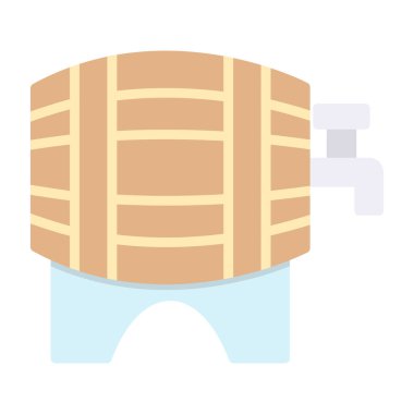 Bira fıçısı simgesi, vektör illüstrasyonu  