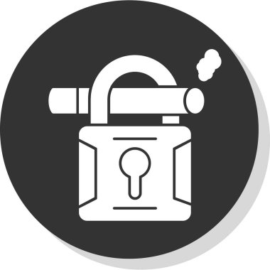 Düz simge, vektör resimlemesini kilitle  