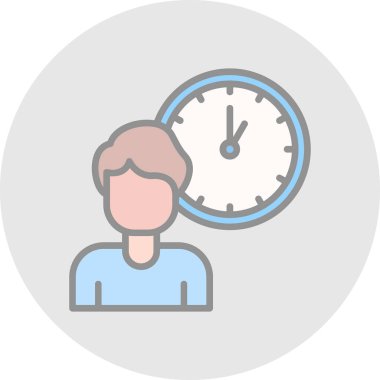 Zaman simgesi vektör illüstrasyonu