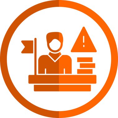 Bir kişi simgesinin vektör illüstrasyonu