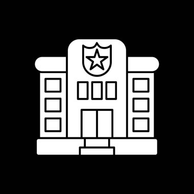 Polis karakolu web simgesi, vektör illüstrasyonu 