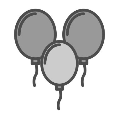 Üç balon. Web simgesi basit illüstrasyon 