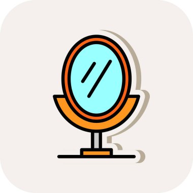 ayna simgesi, ağ basit illüstrasyon