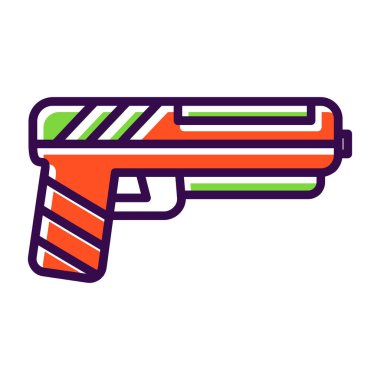 silah simgesi, vektör illüstrasyonu basit tasarım