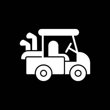Golf Arabası simgesinin vektör illüstrasyonu