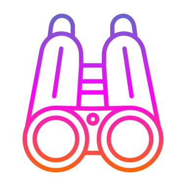 Dürbün simgesi, vektör illüstrasyonu basit tasarım