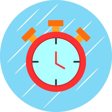 Zamanlayıcı simgesi vektörü. düz tasarım çizimi