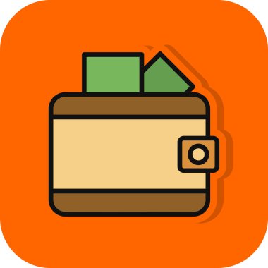 wallet icon, vector illustration simple design