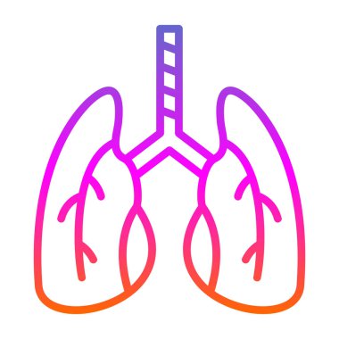 akciğerler web simgesi basit illüstrasyon 