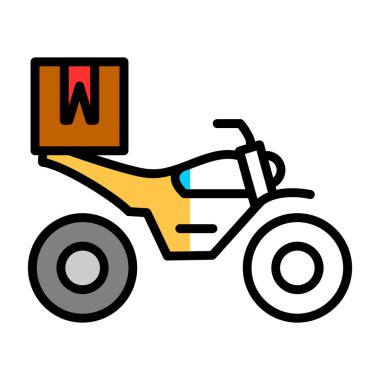 Çekici simgesi renk dış hat vektörü