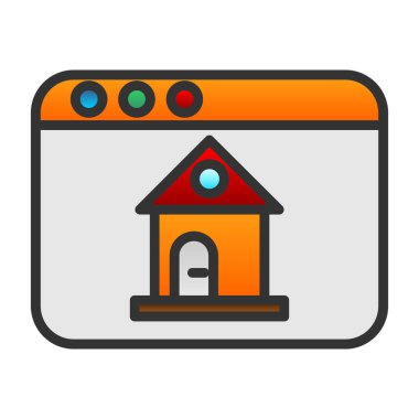 Home page. web icon simple illustration