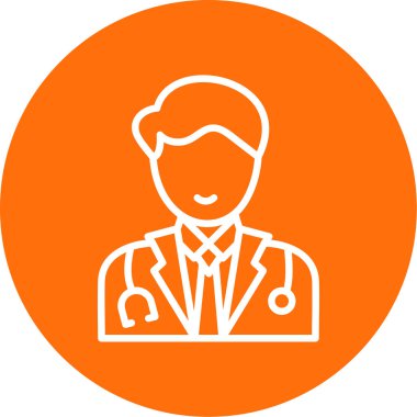 doktor avatar vektör resimleme 