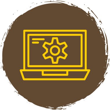 dizüstü bilgisayar simgesi, vektör illüstrasyonu basit tasarım