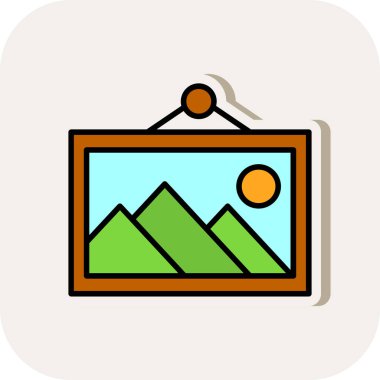 vektör illüstrasyonu, resim resminin simgesi