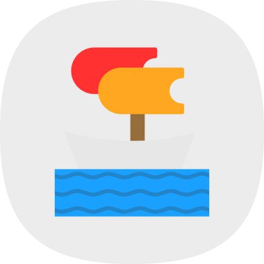 Tekne. Web simgesi basit illüstrasyon