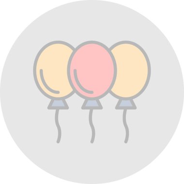 Balon simgesinin vektör illüstrasyonu 