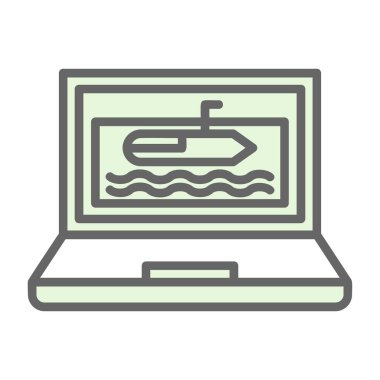 bot vektör çizimine sahip dizüstü bilgisayar