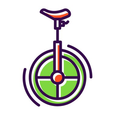 Unicycle simgesinin vektör illüstrasyonu