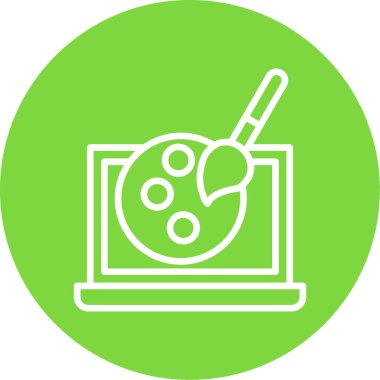 Dizüstü bilgisayar simgesi vektör çizimi