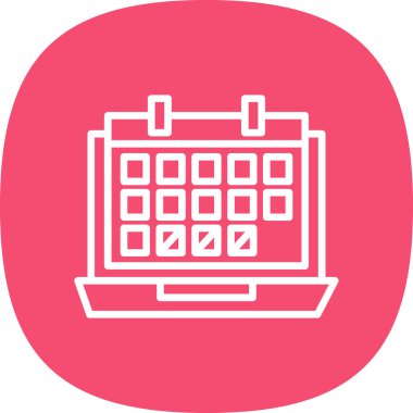 Takvim simgesi, vektör illüstrasyonu basit tasarım