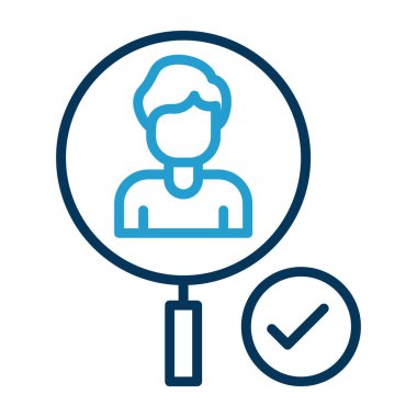 Kullanıcı simgesi çizgisinin vektör illüstrasyonu. kullanıcı kullanıcısı, kullanıcı simgesi ögesinin kullanıcı vektör simgesi.