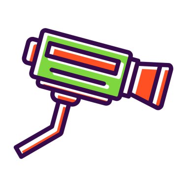 CCTV kamerası. Web simgesi basit illüstrasyon