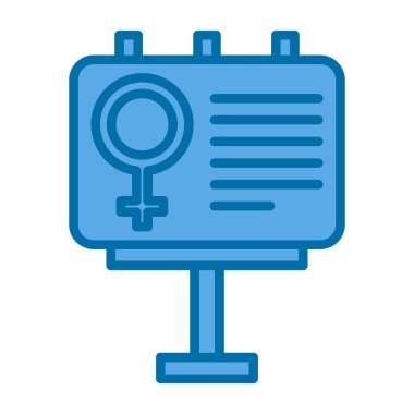 reklam panosu simgesi, vektör illüstrasyonu basit tasarım