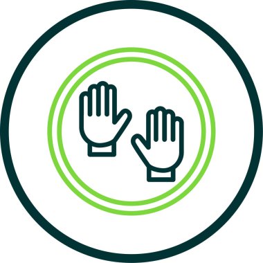 Eldivenler web simgesi vektör illüstrasyonu 