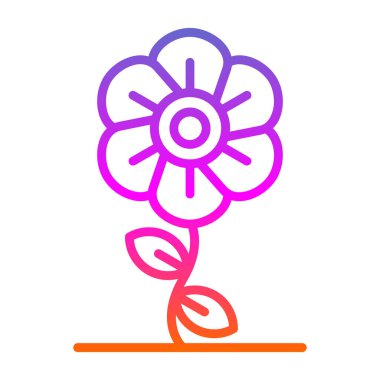 çiçek simgesi vektör illüstrasyonu