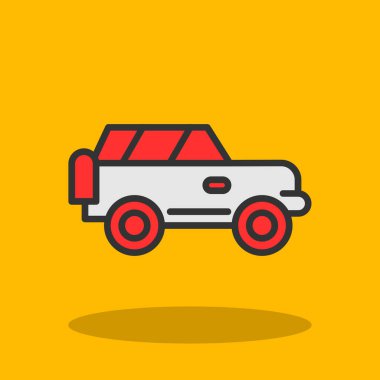 Offroad Web simgesi basit illüstrasyon 